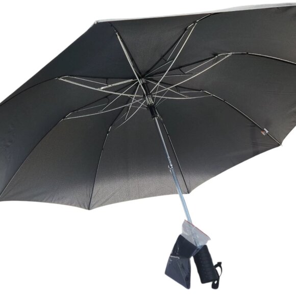 Stromberg Black Compact Umbrella With Subtle Medical Logo, New Old Stock W Tags - Picture 1 of 8